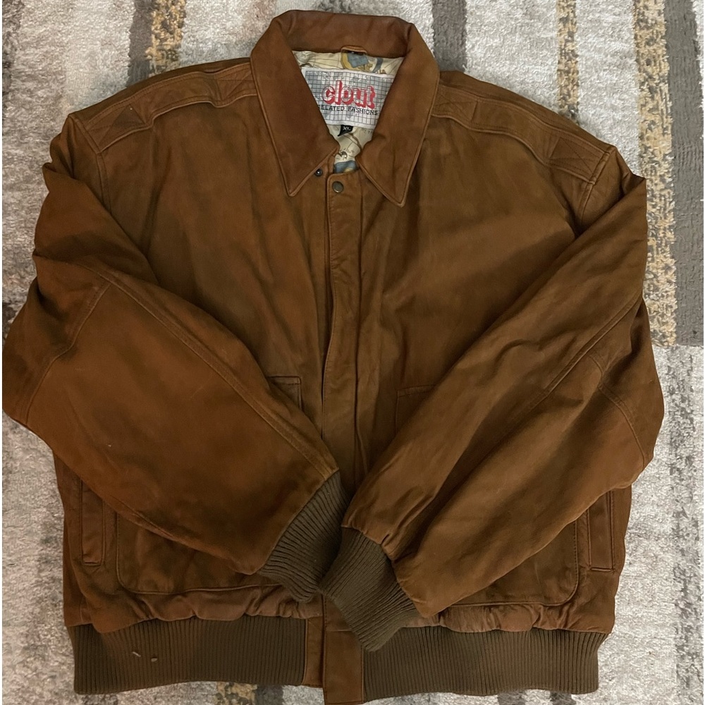 XL men’s suede leather bomber jacket